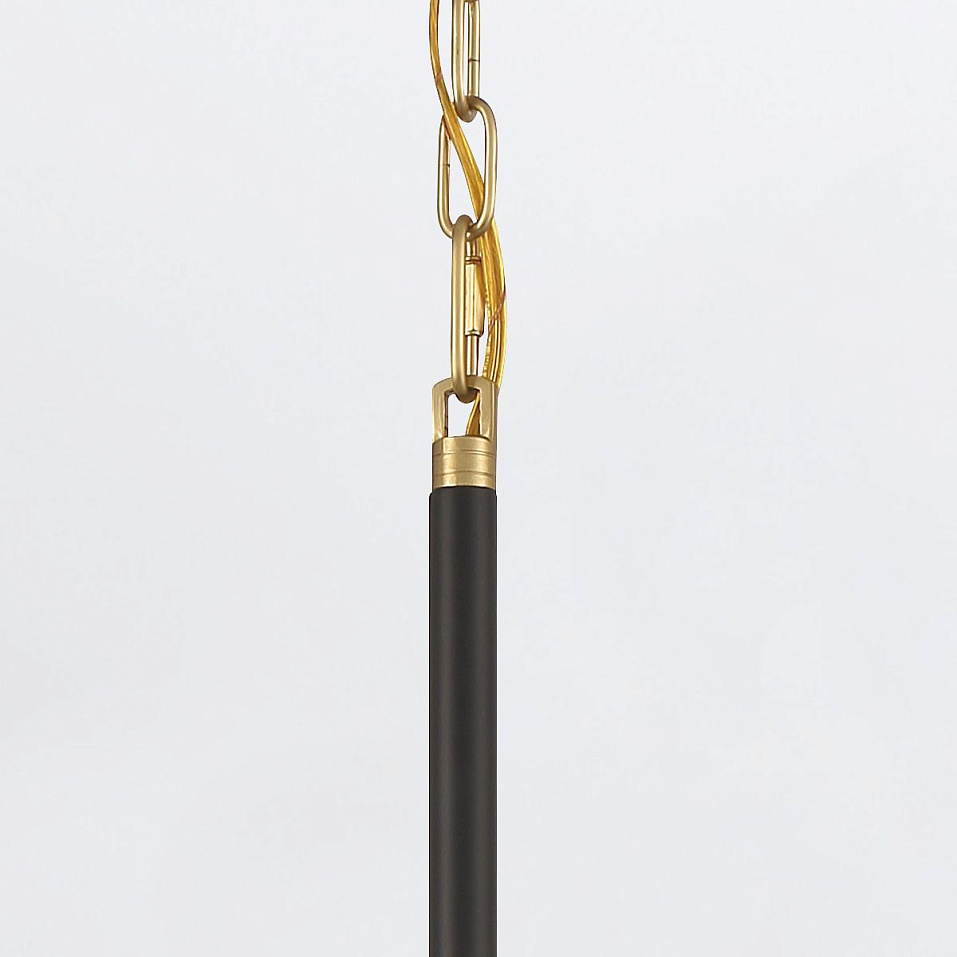 QN-WELSH-P-BK WELSH Matte Black/Brushed Gold/Matte Black//белый подвесной LED 1х15  х   
