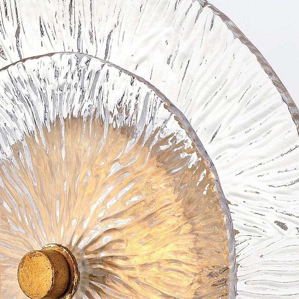 QN-RENE-WB1-DSB RENE Distressed Brass/Clear Pressed // настенный E14 1х40  х   
