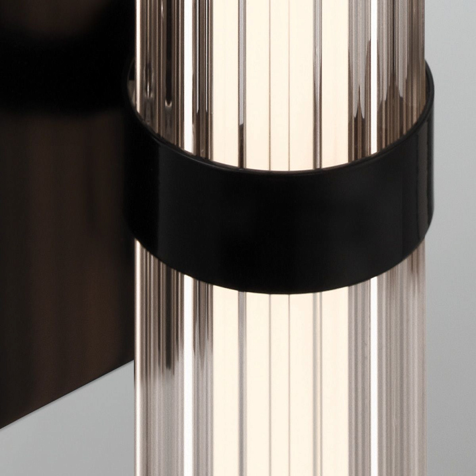 QN-FAYTON-S-BK FAYTON Matte Black/Clear// настенный LED 1х14  х   