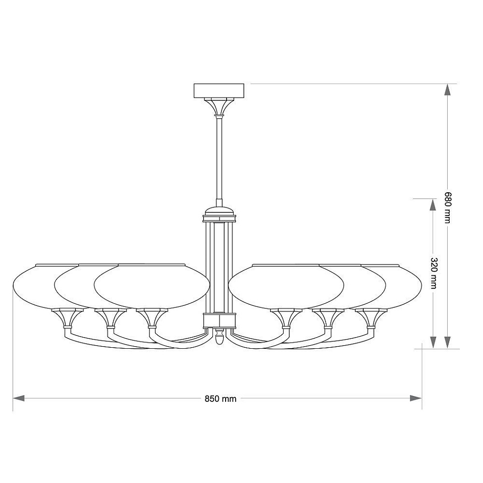 DEC-ZW-6(P) DECOR латунь с патиной/белый// подвесной E27 6х60  х   