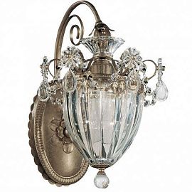 1240 48 H BAGATELLE античное серебро/прозрачный// настенный E27 1х60  х  1240 48 H