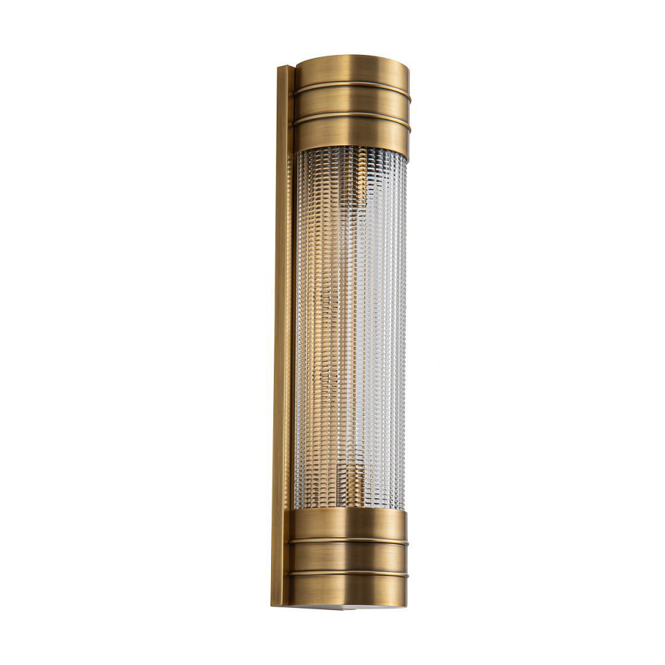 QN-WILLARD-2WB-VBS-PG  WILLARD  Vintage Brass /Clear Prismatic// настенный E27 2х60  х   