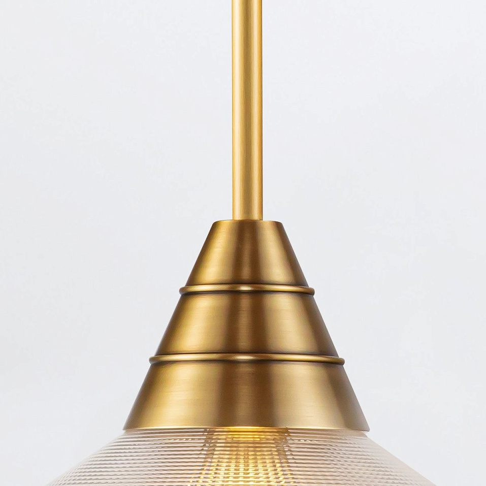 QN-WILLARD-P-VBS-PG  WILLARD Vintage Brass/Clear Prismatic// подвесной E27 1х60  х   