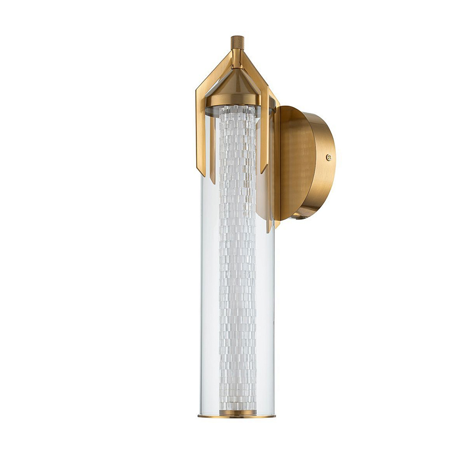 QN-ESPADA-1W-BG ESTRADA Gold/Clear//прозрачный настенный LED 1х18  х   