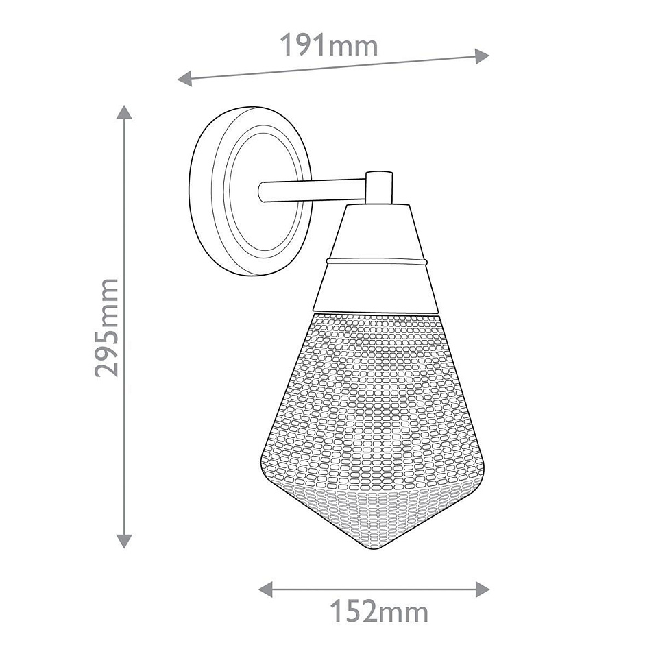 QN-WILLARD-1WB-UBZ-PG WILLARD Urban Bronze/Clear Prismatic// настенный E27 1х60  х   