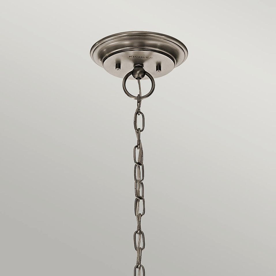 KL-WAVERLY5-CLP WAVERLY Classic Pewter/Seeded Glass// подвесной E14 5х60  х   