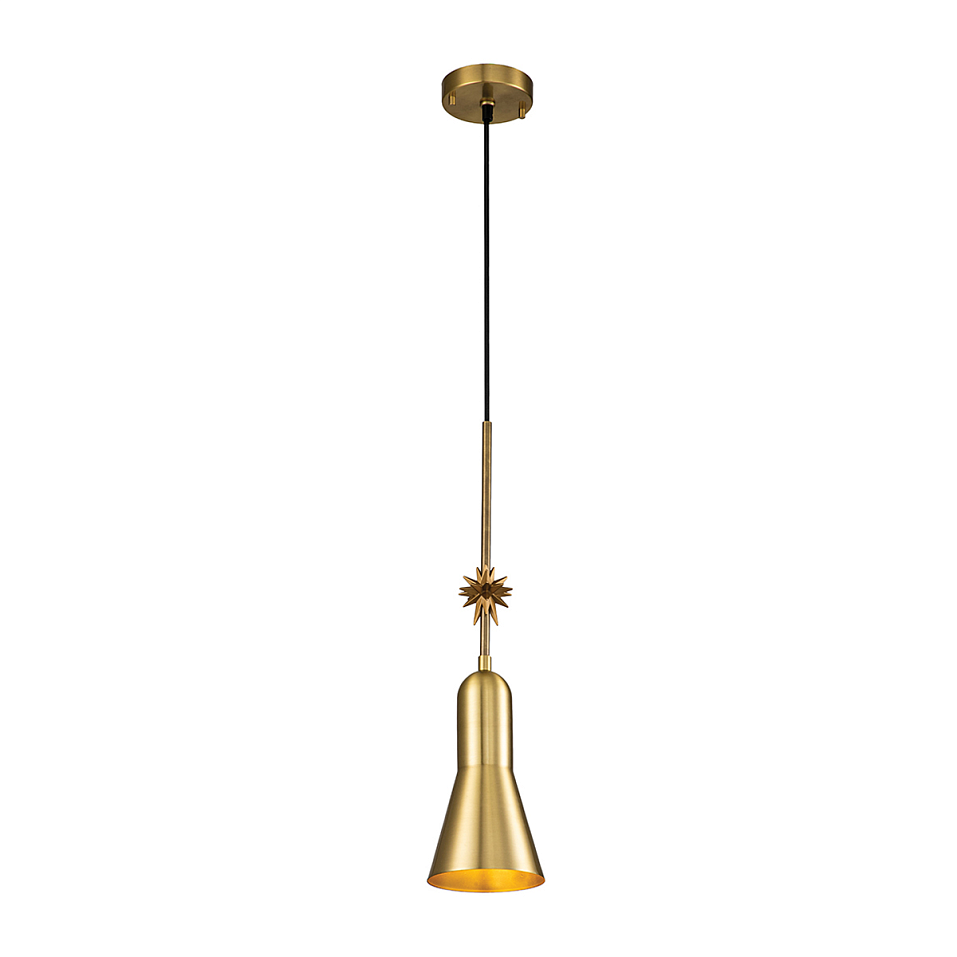 ETOILE-P-S-AB ETOILE Aged Brass and Gold Leaf /Aged Brass// подвесной E27 1х60  х   