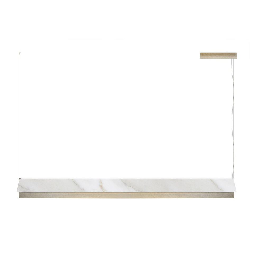 ACAM.004222_01 FLY Satin golden nickel finish/White Calacatta marble printed fabric// подвесной LED    
