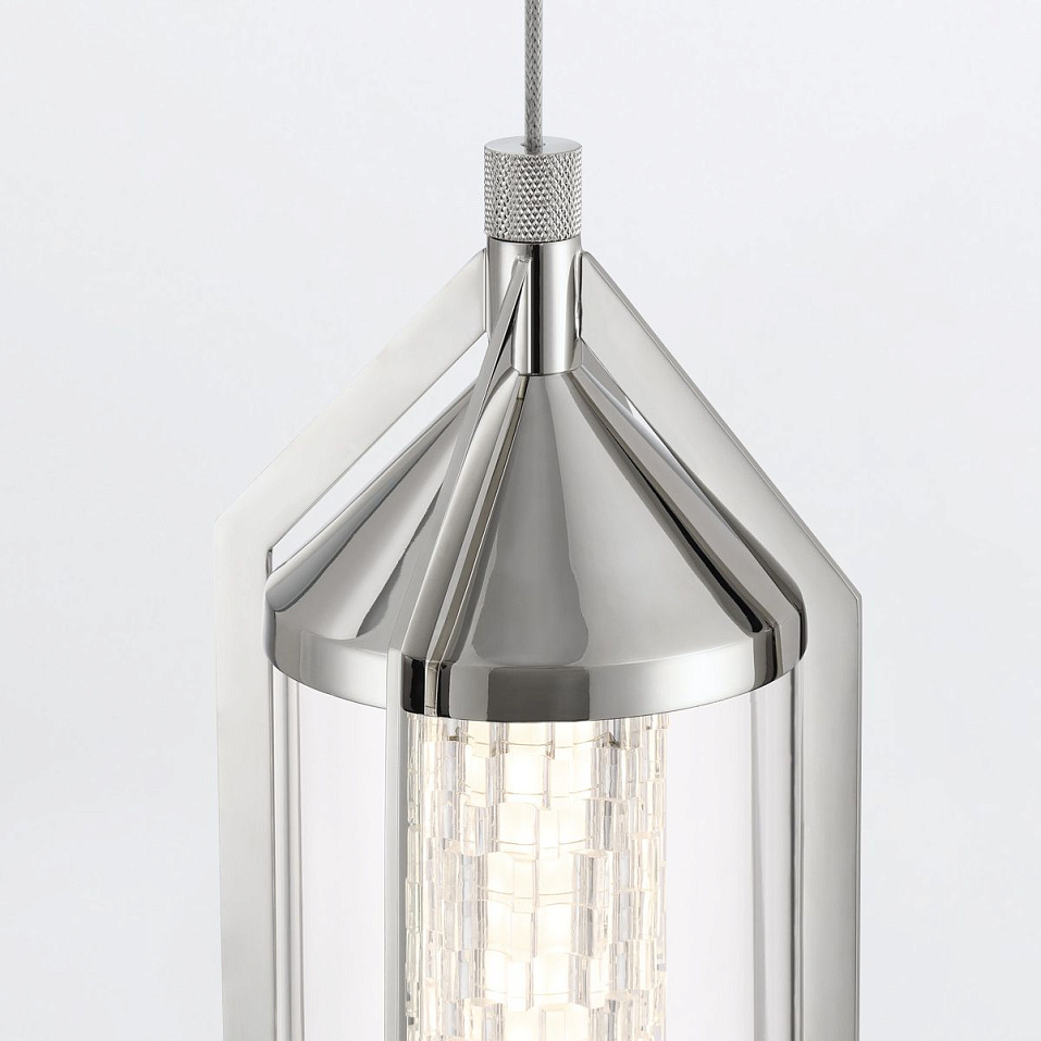 QN-ESPADA-1P-PC ESTRADA Polished Chrome/Clear//прозрачный подвесной LED 1х18  х   