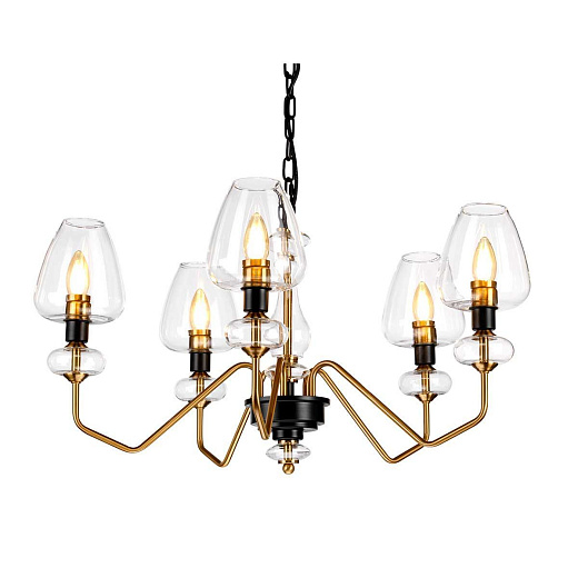 DL-ARMAND5-AB ARMAND Aged Brass Plated & Charcoal Black Paint/Clear// подвесной E14 5х40  х  DL-ARMAND5-AB