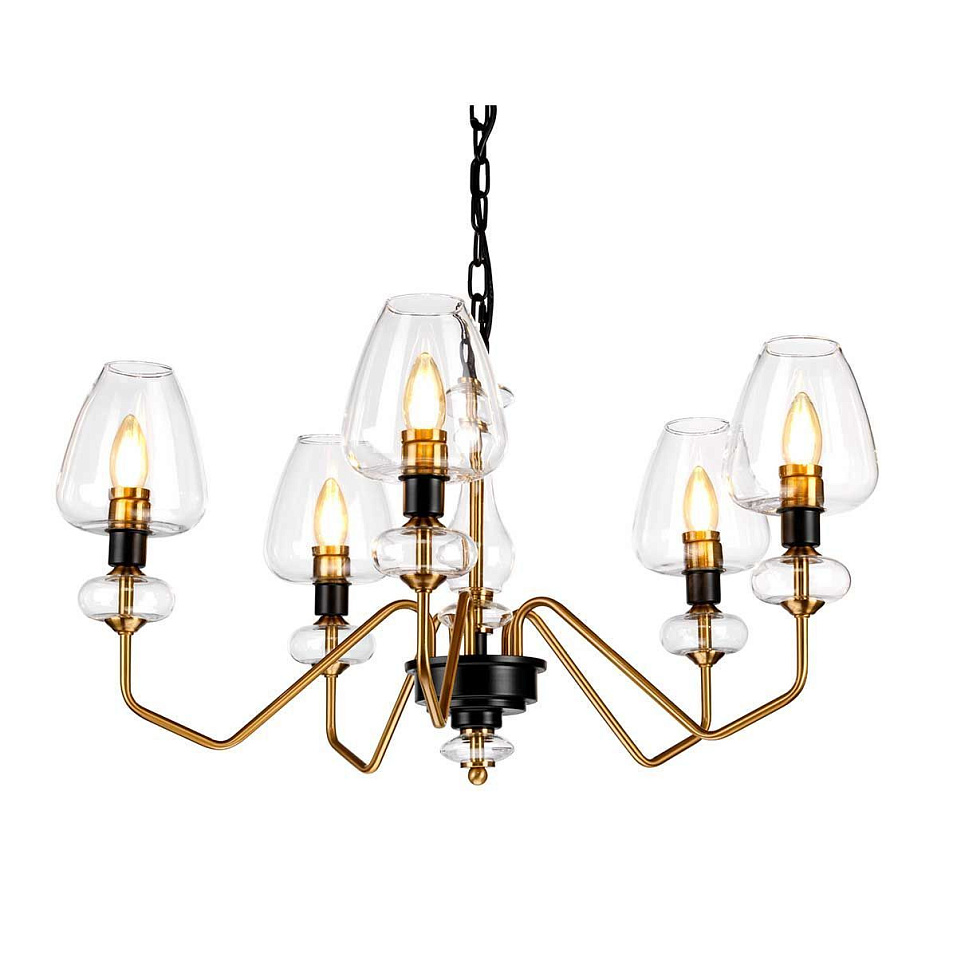DL-ARMAND5-AB ARMAND Aged Brass Plated & Charcoal Black Paint/Clear// подвесной E14 5х40  х   