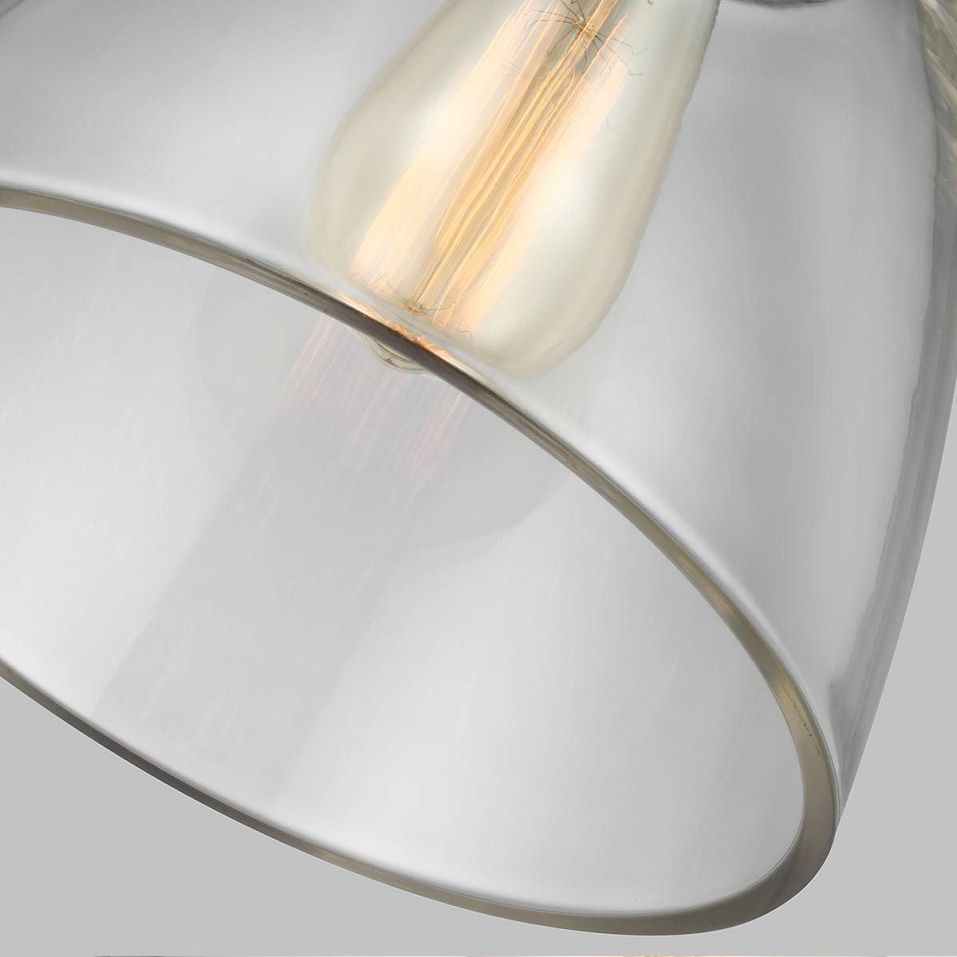 FE-BASKIN-P-B-BR BASKIN Painted Aged Brass/Dark Weathered Zinc/Clear// подвесной E27 1х60  х   