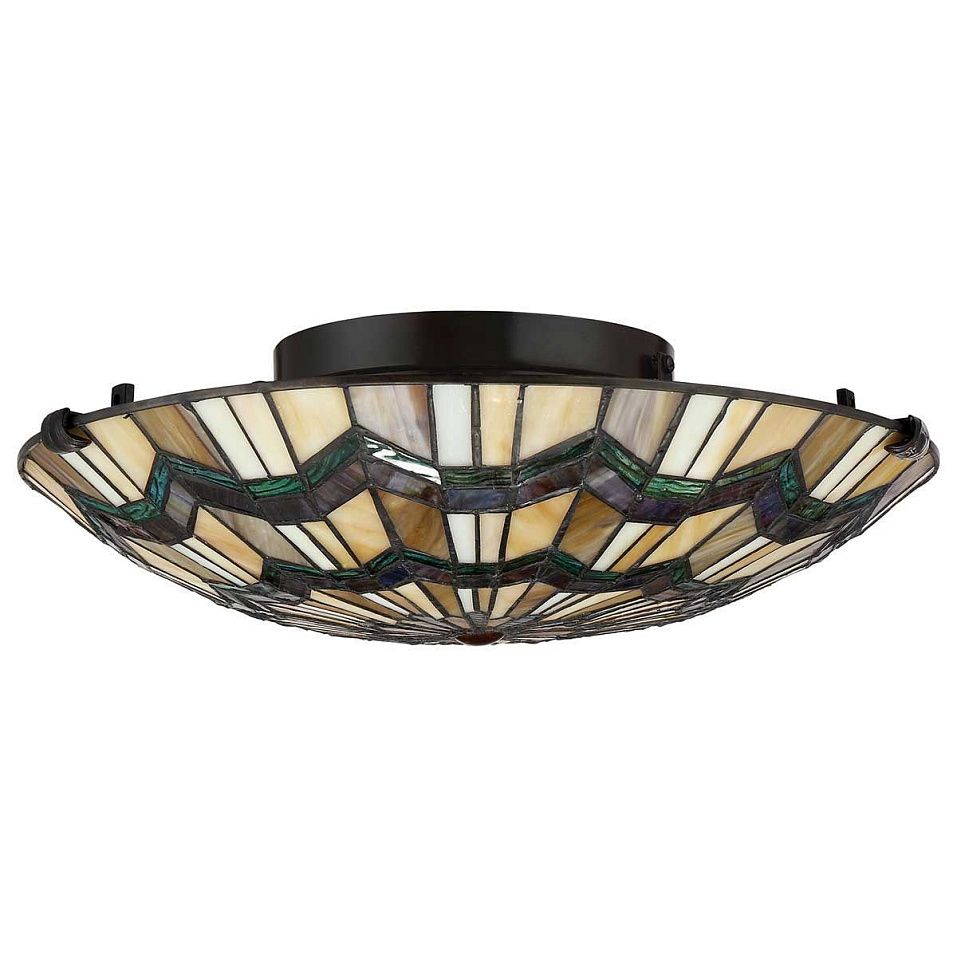 QZ-ALCOTT-F  ALCOTT Valiant Bronze /Multicolor// потолочный E27 2х60  х   
