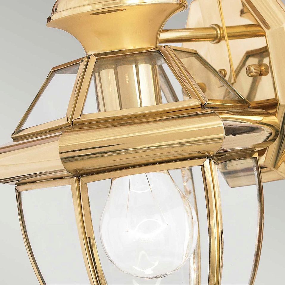 QZ-NEWBURY2-S-PB NEWBURY Lacquered Polished Brass /Clear// настенный E27 1х60  х   