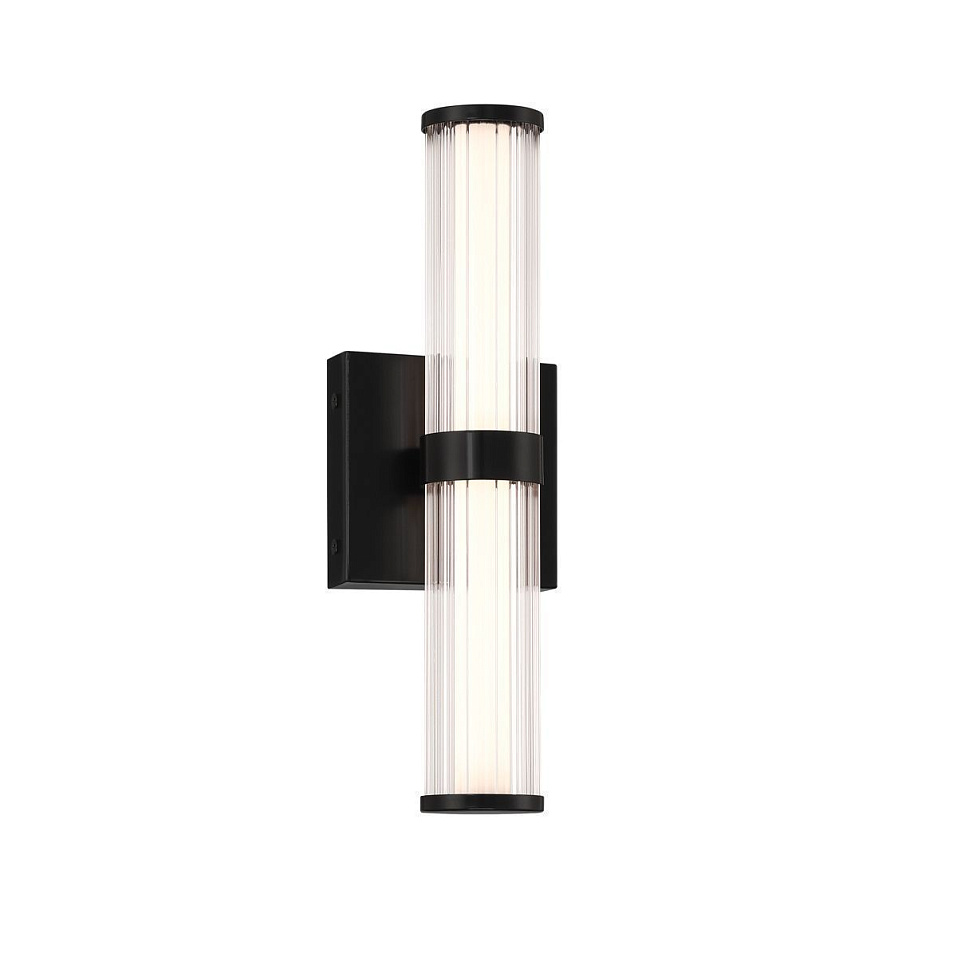 QN-FAYTON-S-BK FAYTON Matte Black/Clear// настенный LED 1х14  х   