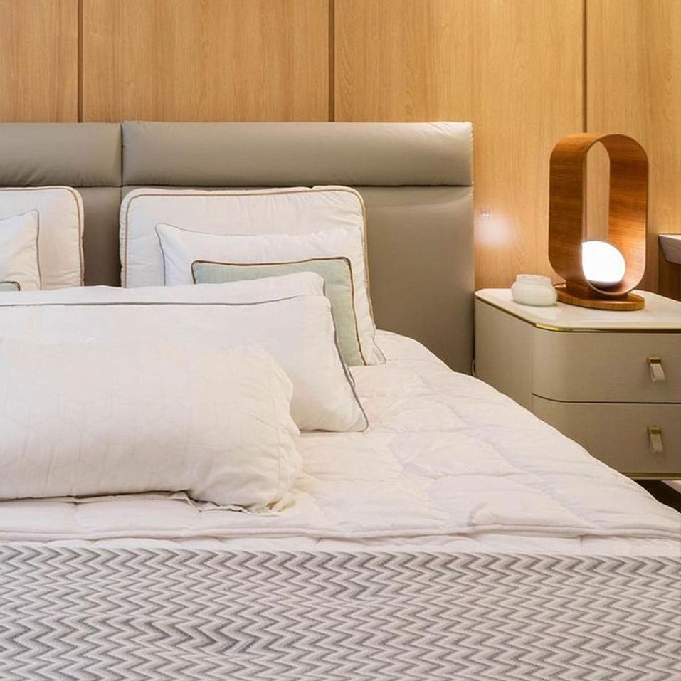 QN-SFERA-TL-L-TEAK  SFERA Teak Veneer/Opal// настольный E27 1х40  х   