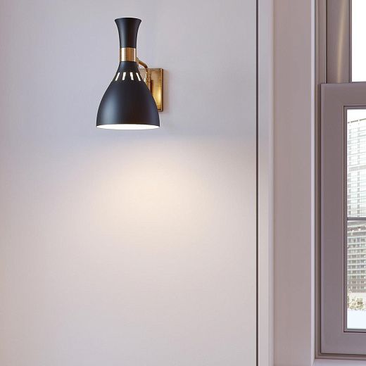 FE-JOAN1-MB JOAN Burnished Brass /Midnight Black// настенный E27 1х60  х  FE-JOAN1-MB