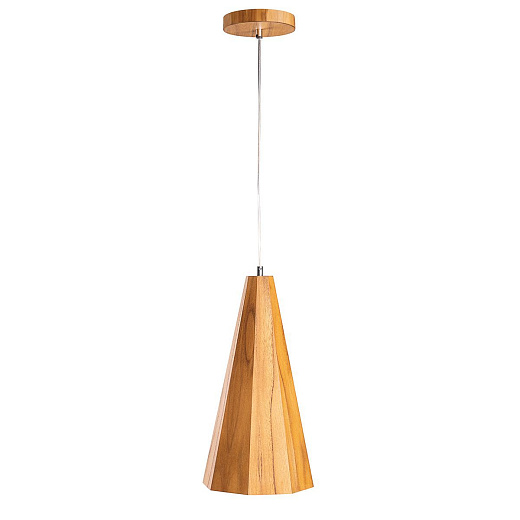 QN-ANGULAR-P-S-TEAK ANGULAR Teak Veneer /Nickel Plated Aluminium/Teak Veneer// подвесной E27 1х40  х  QN-ANGULAR-P-S-TEAK