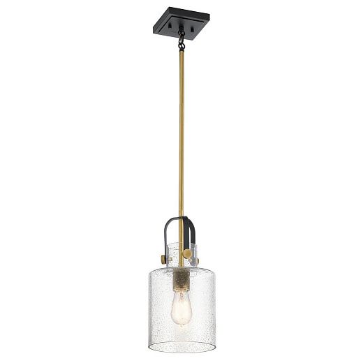 QN-KITNER-P-NBR KITNER Natural Brass/Black/Clear Seeded// подвесной E27 1х60  х  QN-KITNER-P-NBR