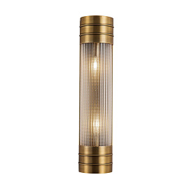QN-WILLARD-2WB-VBS-PG  WILLARD  Vintage Brass /Clear Prismatic// настенный E27 2х60  х  QN-WILLARD-2WB-VBS-PG 