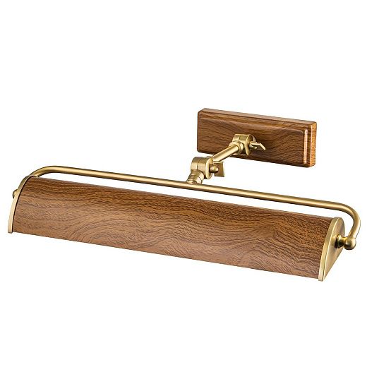 WINCHFIELD-PLM-AB-OAK WINCHFIELD Aged Brass & Oak Effect/Aged Brass & Oak Effect// настенный E14 2х4  WINCHFIELD-PLM-AB-OAK