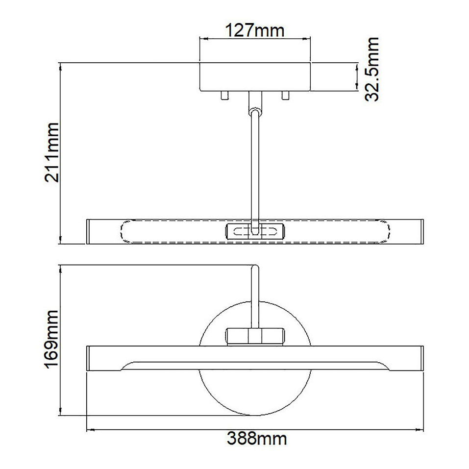 ALTON-PL-S-BLK ALTON matt black///белый подсветка для картин LED 1х6.6  х   