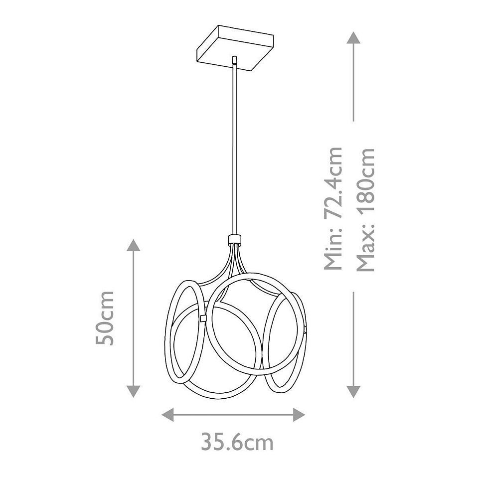 QN-CIRI-P-MBK CIRI Matt Black/Matt Black//белый подвесной LED 1х45  х   