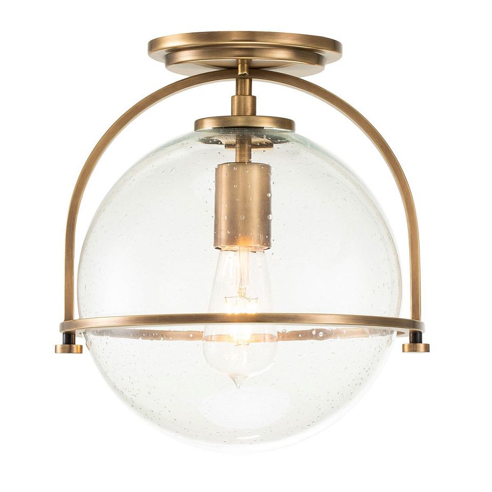 QN-SOMERSET-F-C-HB SOMERSET Heritage Brass/Clear// потолочный E27 1х60  х   