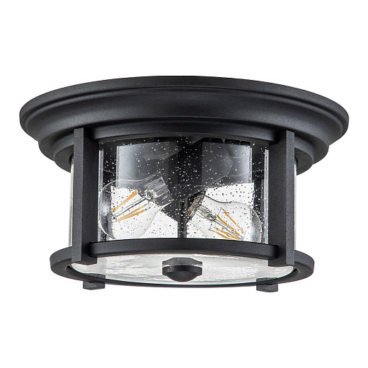 FE-MERRILL-F-BLK MERRILL Black/clear seeded // потолочный E27 2х60  х  FE-MERRILL-F-BLK