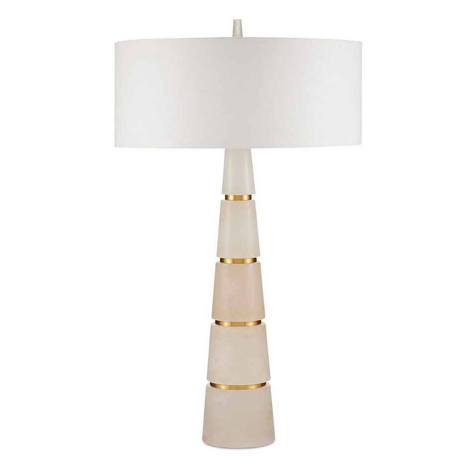 QNC-ELEANORA-TL  ELEANORA Natural Brass/Off White// настольный E27 2х100  х   