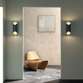 1481014 AKO 420 Phase Matt Black / Gold///матовый настенный LED 1х15.9  х  1481014