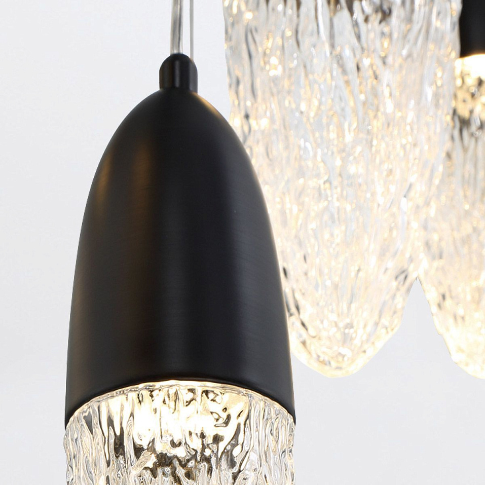 QN-ECROU-1P-BK ECROU Matte Black/Clear// подвесной GU10LED 1х10  х   