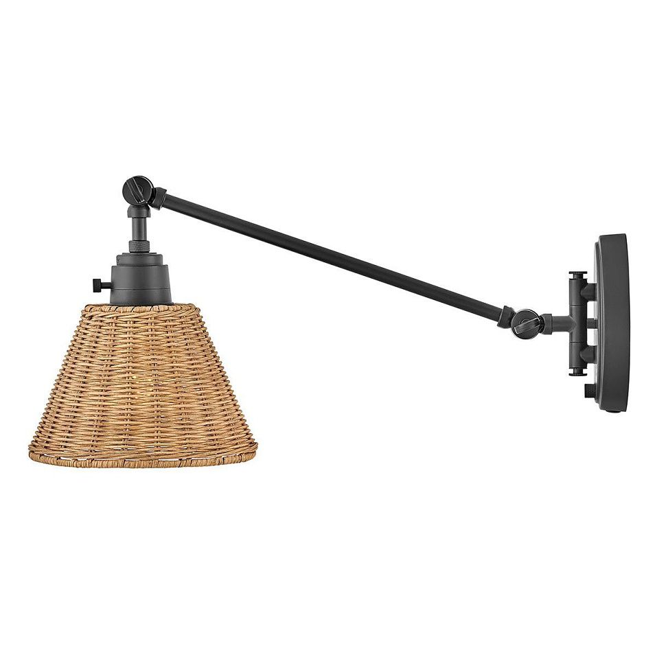 HK-ARTI-1W-BK-NR ARTI  Black/Natural // настенный E27 1х60  х   