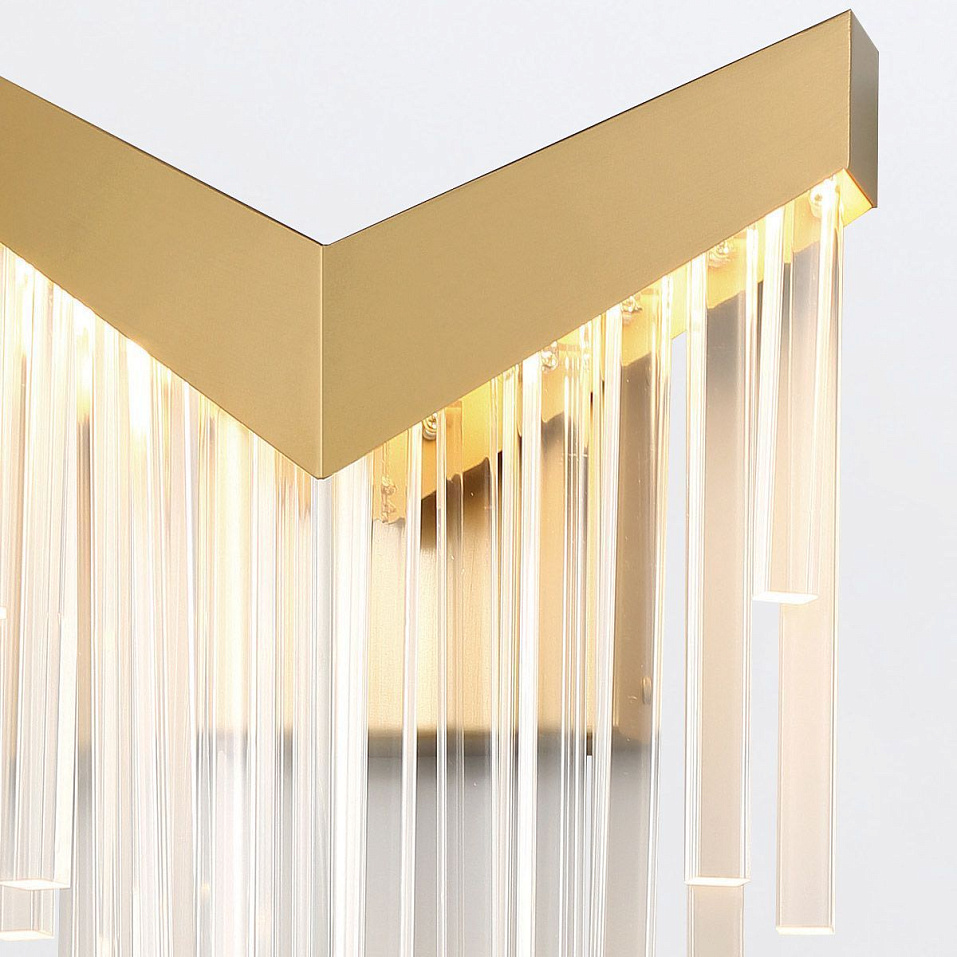 QN-VIVIEN-1W-BG VIVIEN Brushed Gold/Clear// настенный LED 1х12  х   
