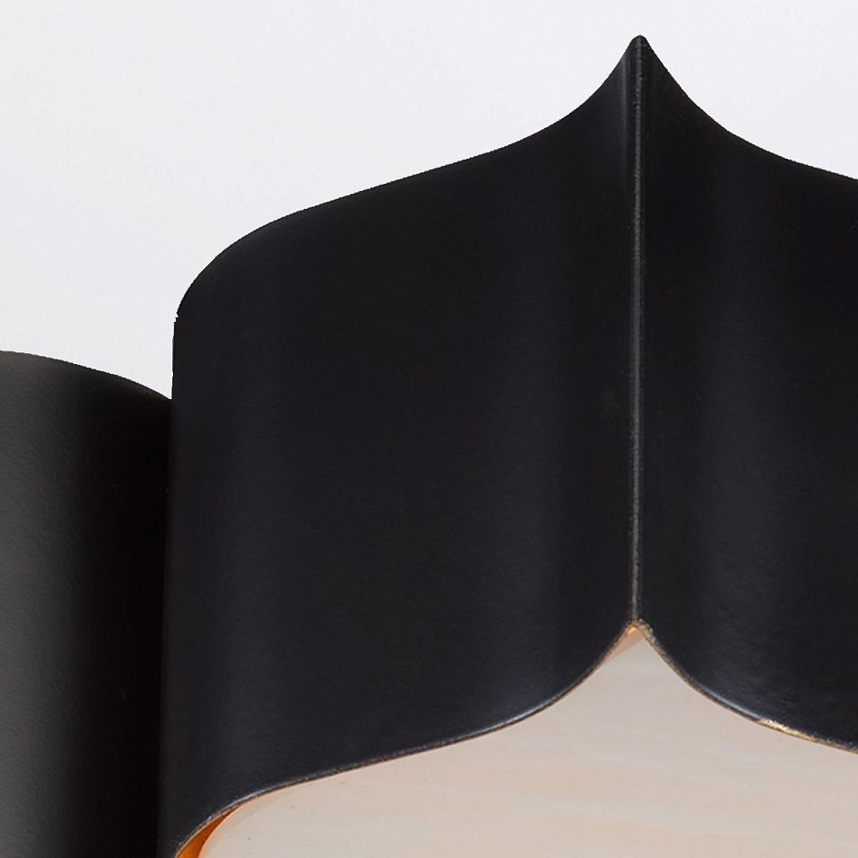 QNC-GRAND-LOTUS-F-L-BCGL GRAND LOTUS Matte Black / Contemporary Gold///Faux Alabaster потолочный E27   