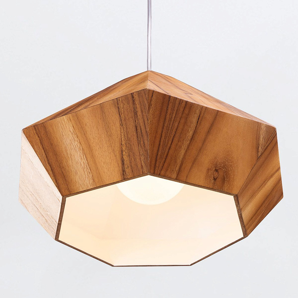 QN-DIAMOND-P-S-TEAK DIAMOND Teak Veneer/Teak Veneer// подвесной E27 1х40  х   