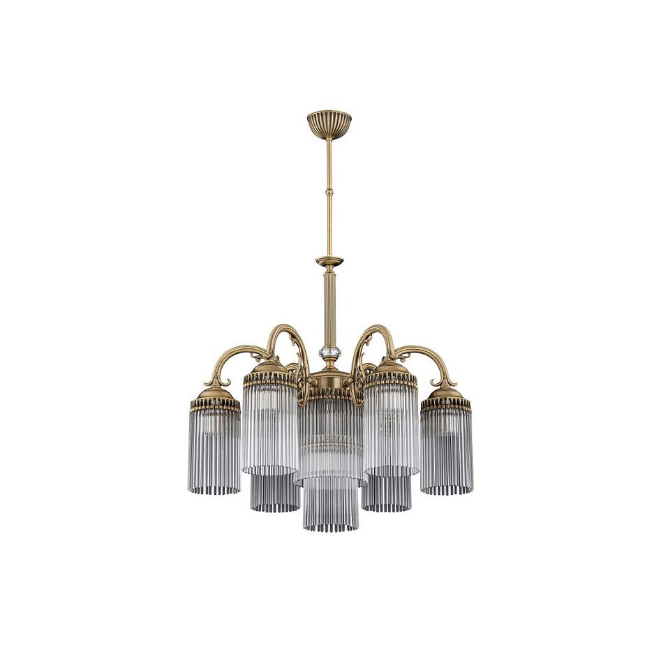 FIO-ZW-6+1(P) FIORE patina/clear// подвесной E27 7х60  х   