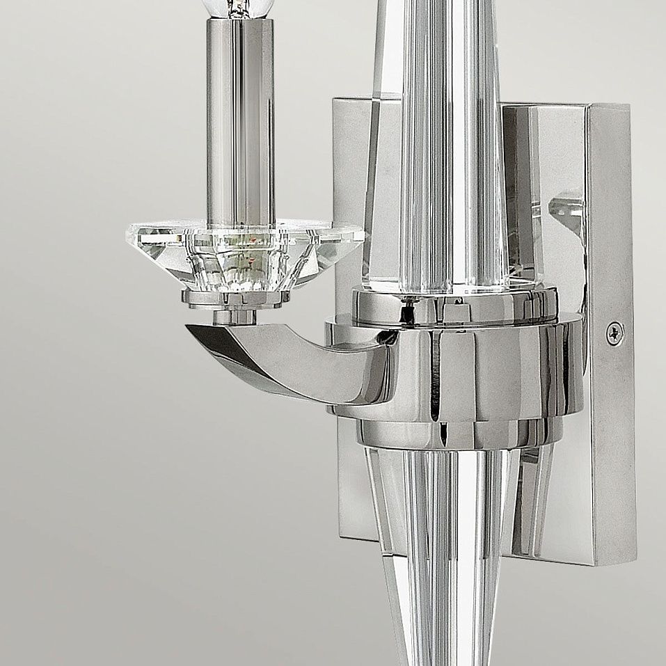 QN-ASCHER1 ASCHER Polished Nickel/Clear crystal/// настенный E14 1х60  х   