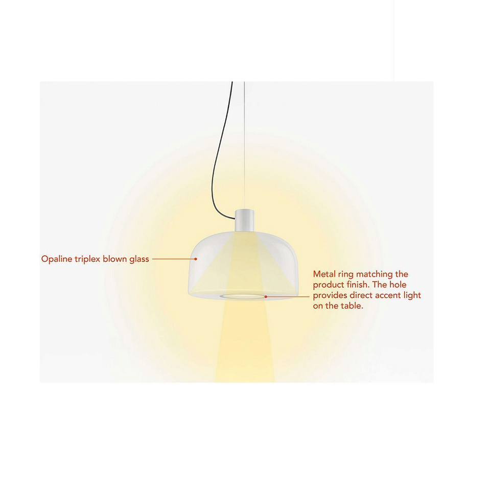 F1084026 BELLHOP GLASS CIOKO/WHITE// подвесной E27 1х30  х   