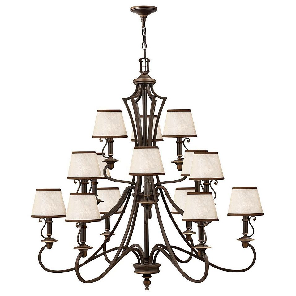 HK-PLYMOUTH15 PLYMOUTH Olde Bronze/Beige Organza // подвесной E14 15х40  х   