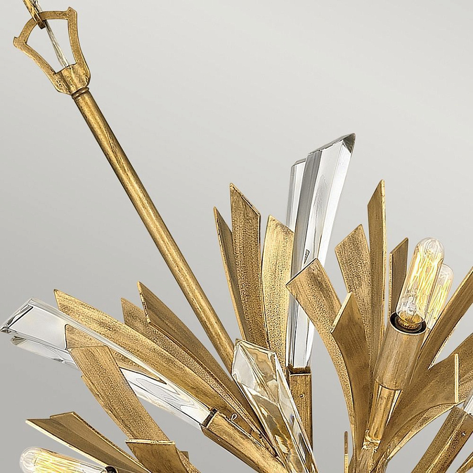 QN-VIDA-13P-S  VIDA Burnished Gold/Burnished Gold/Clear Crystal// подвесной E14 13х40  х   