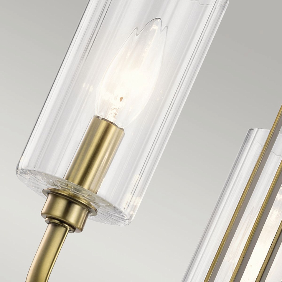 QN-KIMROSE3-BNB KIMROSE Brushed Natural Brass/Clear// подвесной E14 3х40  х   