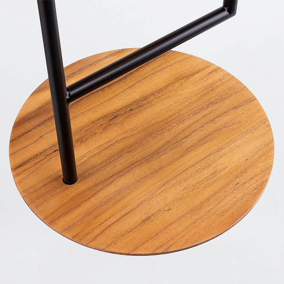QN-DOT-TL-TEAK DOT Teak Veneer/Black/Nikel/Teak Veneer// настольный GU10LED 1х8  х   