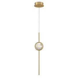 QN-BARLETTA-1P-BG BARLETTA Brushed Gold /Clear Seeded Glass// подвесной LED 1х6  х  QN-BARLETTA-1P-BG