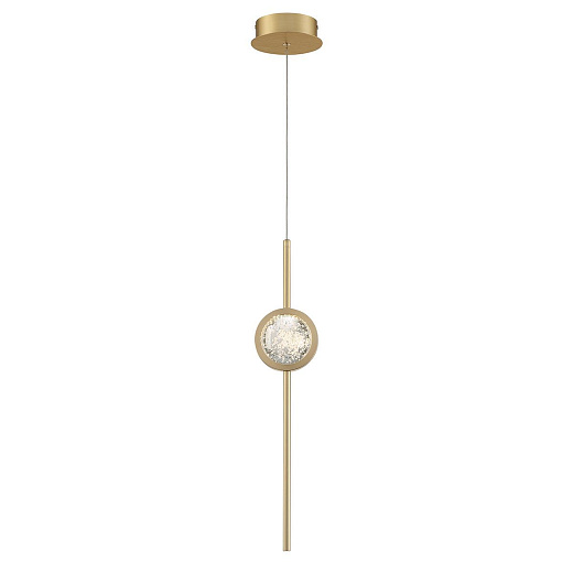 QN-BARLETTA-1P-BG BARLETTA Brushed Gold /Clear Seeded Glass// подвесной LED 1х6  х  QN-BARLETTA-1P-BG