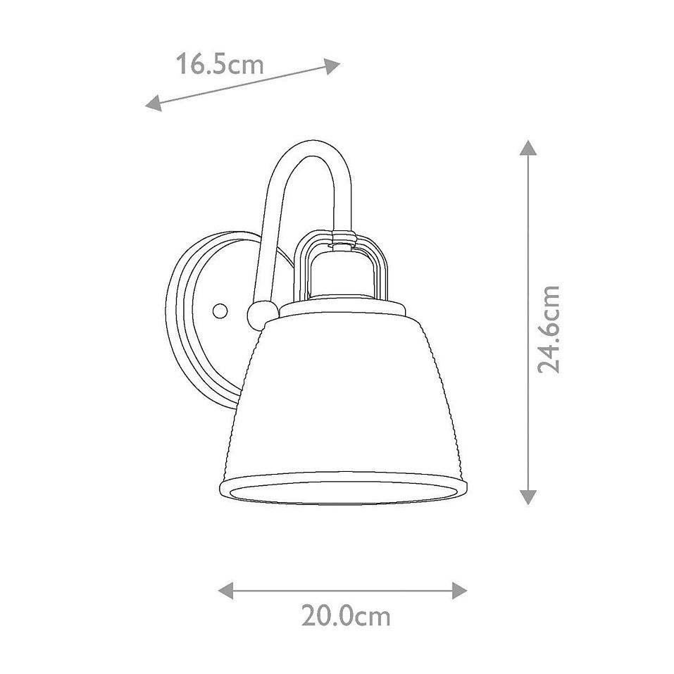 QZ-DUBLIN1-PC DUBLIN Polished Chrome/Clear// настенный G9 LED 1х3  х   