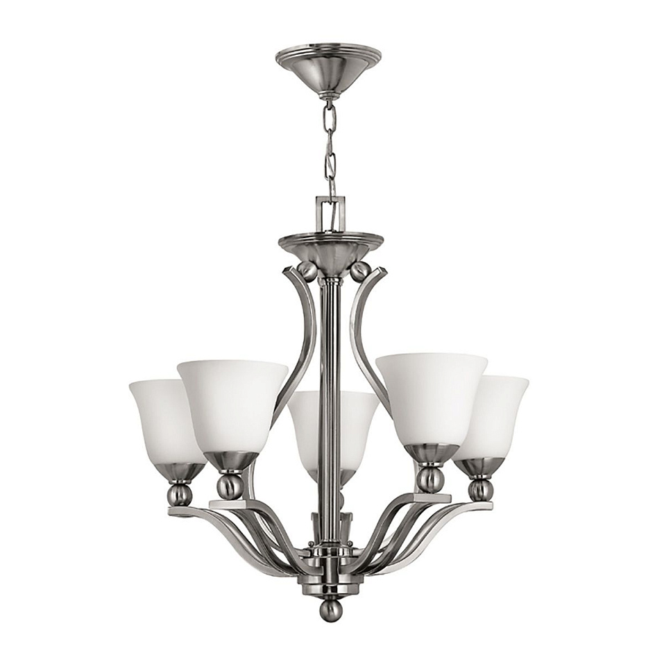 HK-BOLLA5 BOLLA Brushed Nickel/Opal glass// подвесной E27 5х60  х   