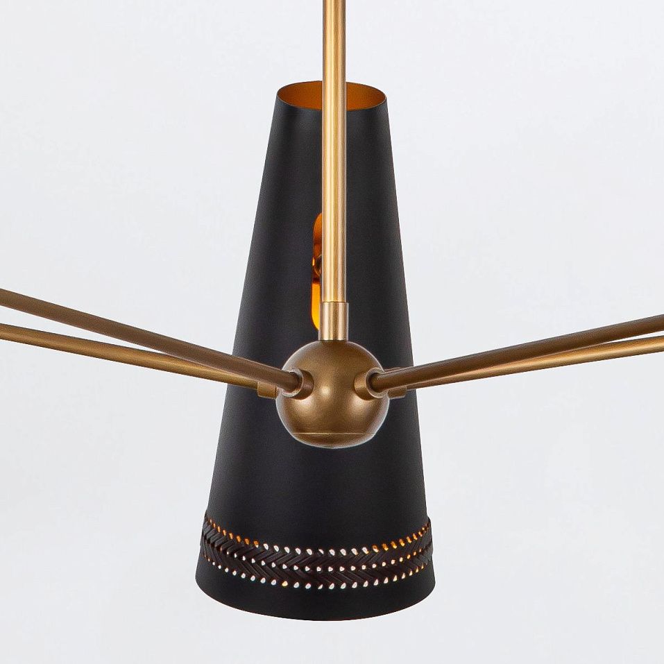 QN-BRICKELL5-MBHL BRICKELL Matte Black/Vintage brass/Matte Black// подвесной E27 5х60  х   