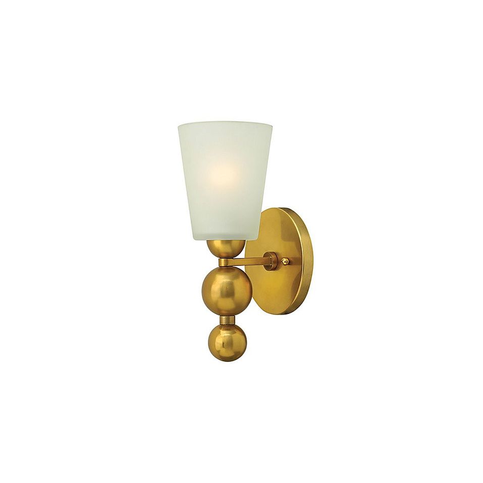 HK-ZELDA1-VS ZELDA Vintage Brass /Etched Glass // настенный E27 1х60  х   