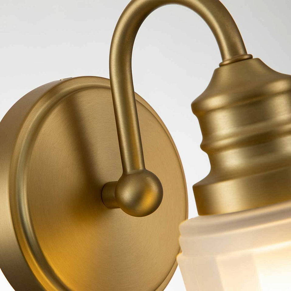 QZ-SWELL1-BB-BATH SWELL Brushed Brass/Frosted Glass// настенный G9 LED 1х3  х   